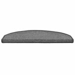 vidaXL Tapis d'escalier auto-adhésifs 15 Pièces Gris foncé