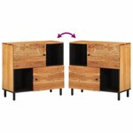 vidaXL Armoire latérale 80x33x75 cm bois massif d'acacia