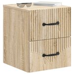 vidaXL Cabinet de chevet mural Chêne Sonoma 34 5 x 33 x 40 cm