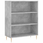 vidaXL Buffet haut Gris béton 69 5x34x180 cm Bois d'ingénierie