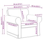 vidaXL Canapé Vert foncé 215 x 82 x 80 cm tissu