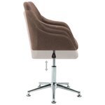 vidaXL Chaises pivotantes à manger lot de 2 marron tissu