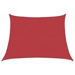 vidaXL Voile d'ombrage 160 g/m² Rouge 4/5x3 m PEHD