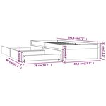 vidaXL Cadre de lit avec tiroirs blanc 75x190 cm