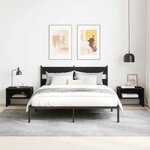 vidaXL Cabinet de chevet 2 Pièces Chêne noir 40 x 40 x 30 cm