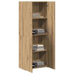 vidaXL Cabinet de Bureau avec étagère chêne artisanal 60 x 32 x 153