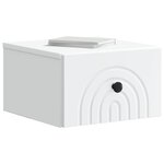 vidaXL Cabinet de chevet mural 2 Pièces Blanc 33 x 34 5 x 20 cm