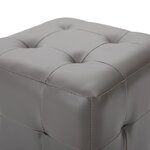 vidaXL 2 Pièces Tables de chevet Gris 30x30x30 cm Similicuir