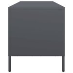 vidaXL Meuble TV anthracite 135x39x43 5 cm acier laminé à froid