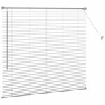 vidaXL Store de Fenêtre avec des rideaux Argent Aluminium