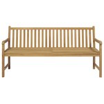vidaXL Banc de jardin avec coussin beige 175 cm Bois de teck massif