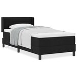 vidaXL Lit boxspring avec matelas avec matelas Noir 90 x 200 cm