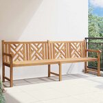vidaXL Banc de jardin Marron 228 x 60 x 90 cm Bois de teck solide