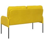 vidaXL Canapés avec coussin 110cm Jaune Contreplaqué