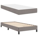 vidaXL Lit à ressorts avec matelas Taupe 100 x 200 cm tissu