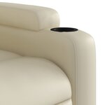 vidaXL Fauteuil inclinable Crème Similicuir