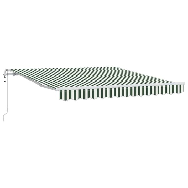vidaXL Auvent rétractable électrique Vert et blanc 300 x 250 cm