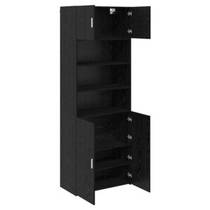 vidaXL Armoire de rangement Chêne noir 80 x 42 5 x 225 cm
