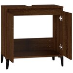 vidaXL Meuble d'évier chêne marron 58x33x60 cm bois d'ingénierie