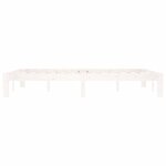 vidaXL Cadre de lit sans matelas blanc bois de pin massif 140x200 cm