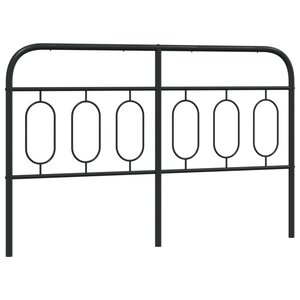 vidaXL Tête de lit de remplacement métal noir 150 cm