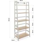 Etagère bibliothèque en bois 5 niveaux rubi