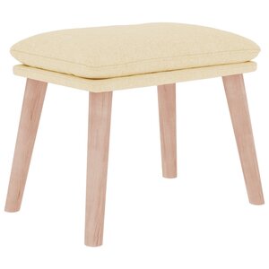 vidaXL Repose-pied Crème 45x29 5x35 cm Tissu