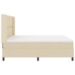 Lit tapissier vidaXL avec matelas - Crème 180x200 cm Tissu