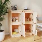 vidaXL Buffets 2 Pièces 31 5x34x75 cm Bois massif de pin