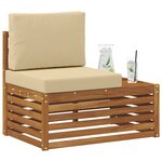 vidaXL Canapé d'extérieur extrémité Naturel 91 x 63 x 73 cm