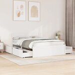 vidaXL Cadre de lit sans matelas blanc 120x200 cm bois de pin massif