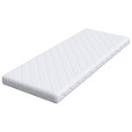 vidaXL Matelas Blanc 200 x 80 cm Tissu 100  polyester