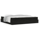 vidaXL Cadre de lit Noir 200 x 200 cm Velours