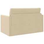 vidaXL Canapé-Lit Crème 124 x 71 x 78 cm tissu