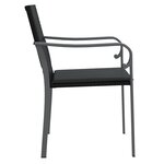 vidaXL Chaises de jardin avec coussins lot de 6 noir 56x59x84 cm rotin