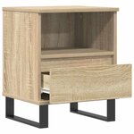 vidaXL Table de chevet chêne sonoma 40x35x50 cm bois d’ingénierie