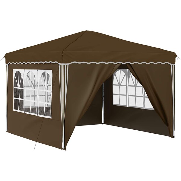 vidaXL Tente de fête pop-up 288 x 288 x 245 cm Taupe Tissu Oxford