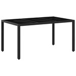vidaXL Ensemble de repas extérieur 7 Pièces Noir et blanc crème
