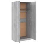 vidaXL Garde-robe Sonoma gris 90x52x200 cm Bois d'ingénierie