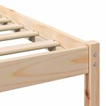 vidaXL Cadre de lit Marron 140 x 200 cm Bois massif en pin