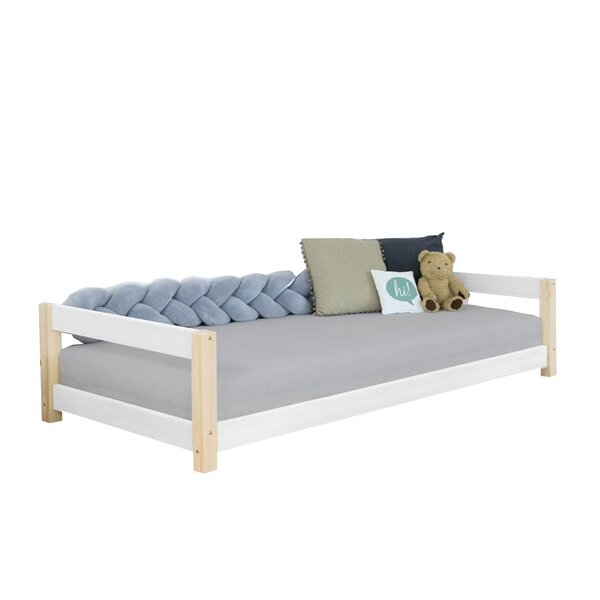 Lit enfant KIDDY 80 x 180 blanc et naturel