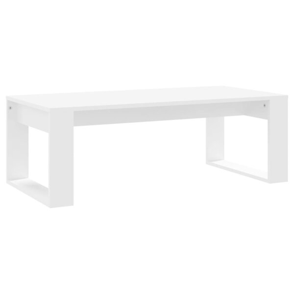 vidaXL Table basse blanc 102x50x35 cm bois d'ingénierie