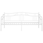 vidaXL Cadre de canapé-lit sans matelas blanc métal 90x200 cm