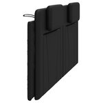 vidaXL Coussin de tête de lit Viana noir 193 cm similicuir