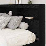vidaXL Tête de lit de rangement Chêne noir 200 cm Bois d'ingénierie