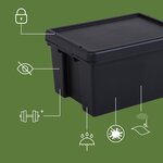 Pack and Move - Boîte Stockage Plastique - 29 x 38 5 x 21 5 cm - Stockage Outils Bricolage - Ultra Résistant - Réutilisable - 16L