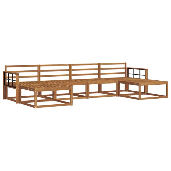 vidaXL Ensemble de canapés d'extérieur 6 Pièces Naturel