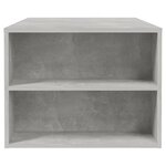 vidaXL Table basse gris béton 102x55x42 cm bois d'ingénierie