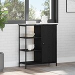 vidaXL Buffet Noir Chêne 70x30x80 cm Bois d'ingénierie