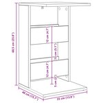vidaXL Table d'appoint Chêne fumé 40 x 35 x 60 5 cm Bois d'ingénierie